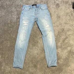 Hollister, 28/30, Light Blue Super Skinny Relaxed Jeans